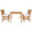 4 - Person Teak Wood Patio Dining Set with Rectangular Table , Cushions Included