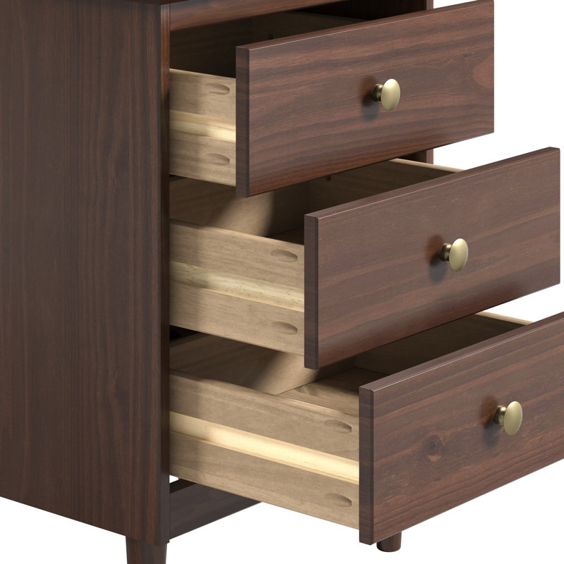 3-Drawer Nightstand - Spencer - Walnut