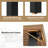 Augrave Acacia Solid Wood Top Metal Base Dining Table