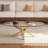 39.37" Glass Side Table with Gold Legs