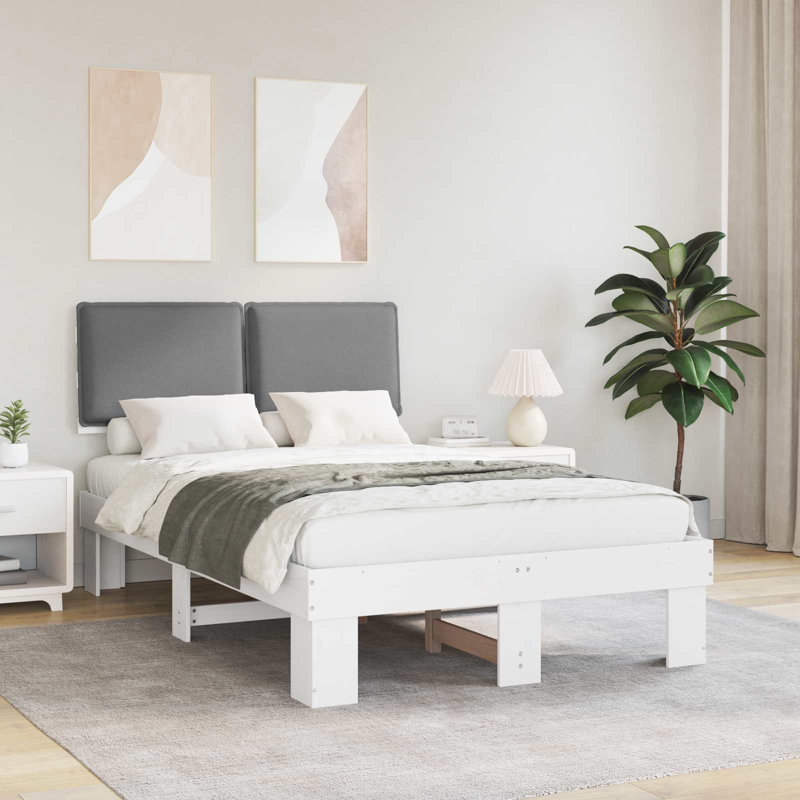 Bed, Light Grey/White, European Kingsize (160 x 200 cm)