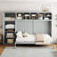 Grand lit escamotable mural avec armoires-852056503