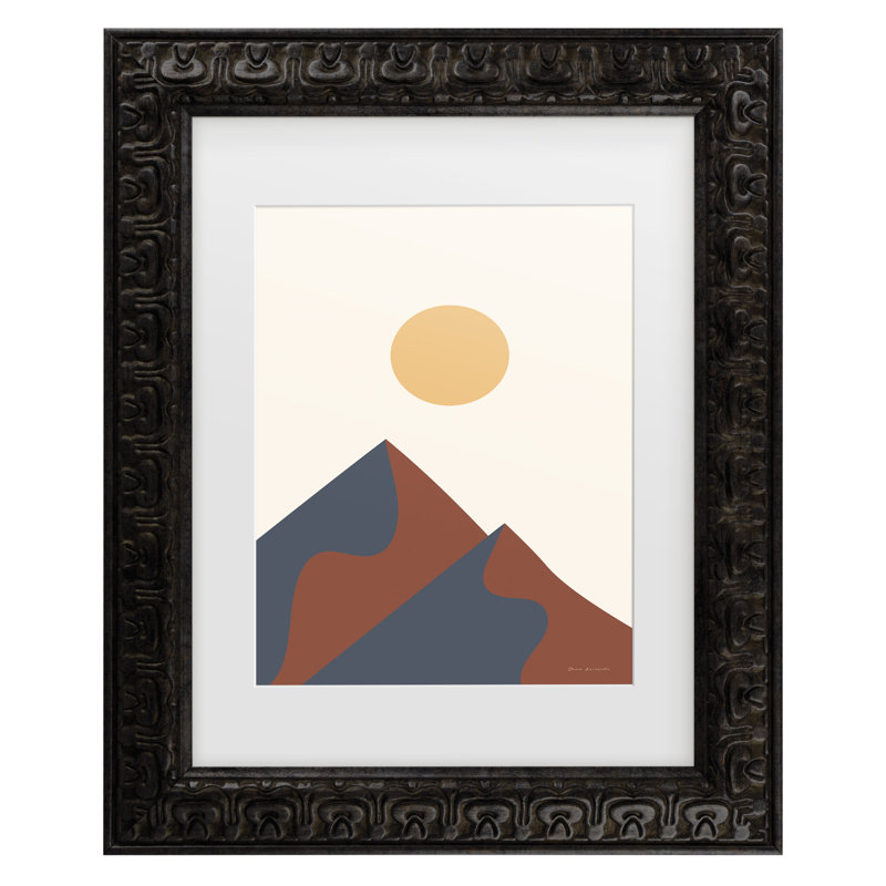 Art encadré «Bachelo», H 14,5 po x l 17,5 po, Gris foncé