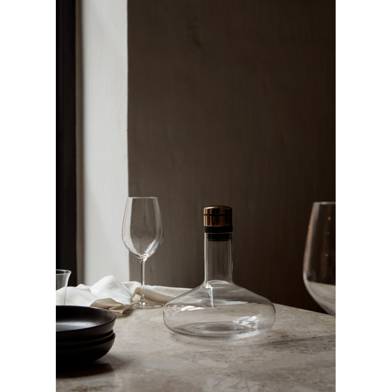 Norm Architects Wine Decanter, Clear/Brass