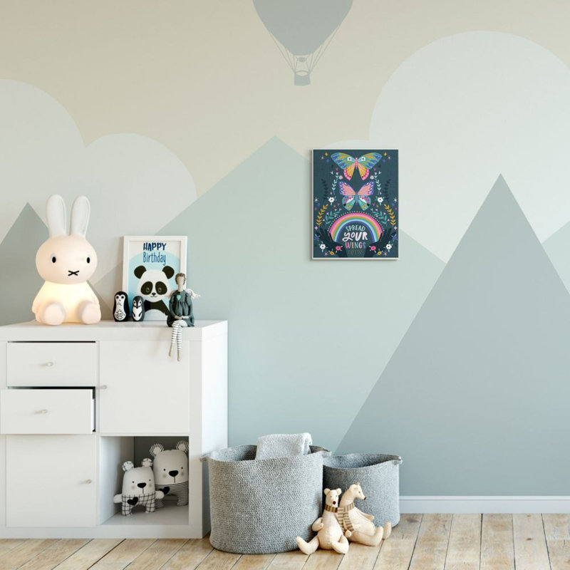 «Spread Your Wings Quote Intricate Butterfly Patterns» par Angela Nickeas - reproduction d'art, H 15 po x l 10 po