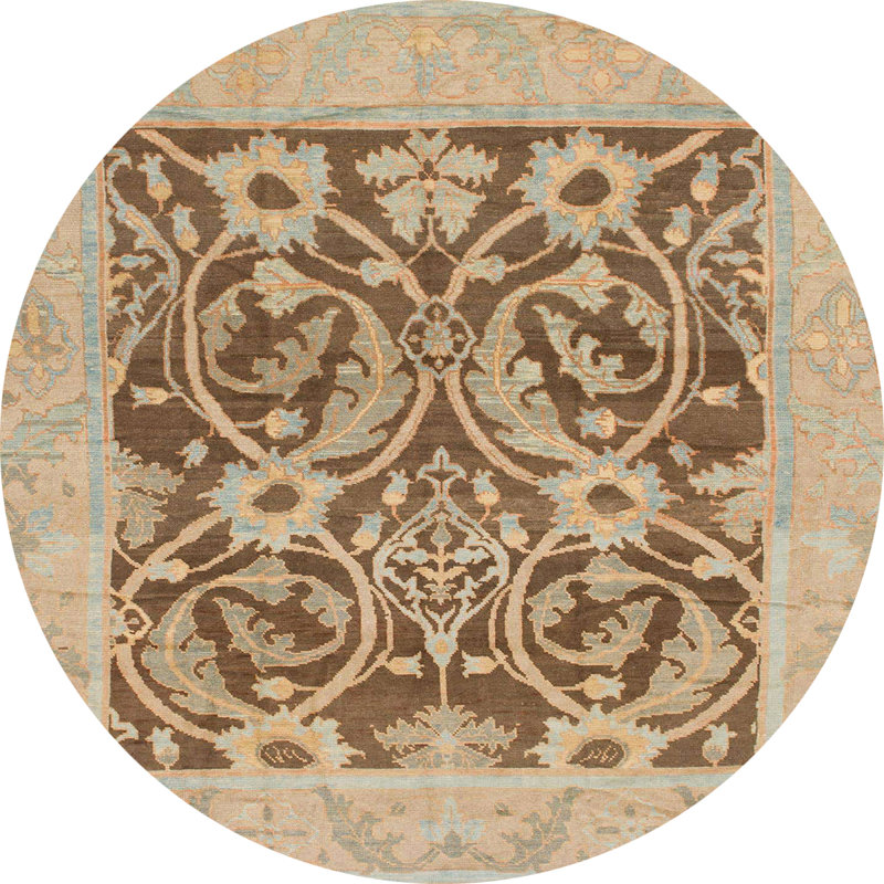 Tapis abstrait moderne 1209, Rond 5 pi