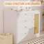 47.2'' 4 Drawer Changing Table With 1 Cabinets, Solid Wood Diaper Table