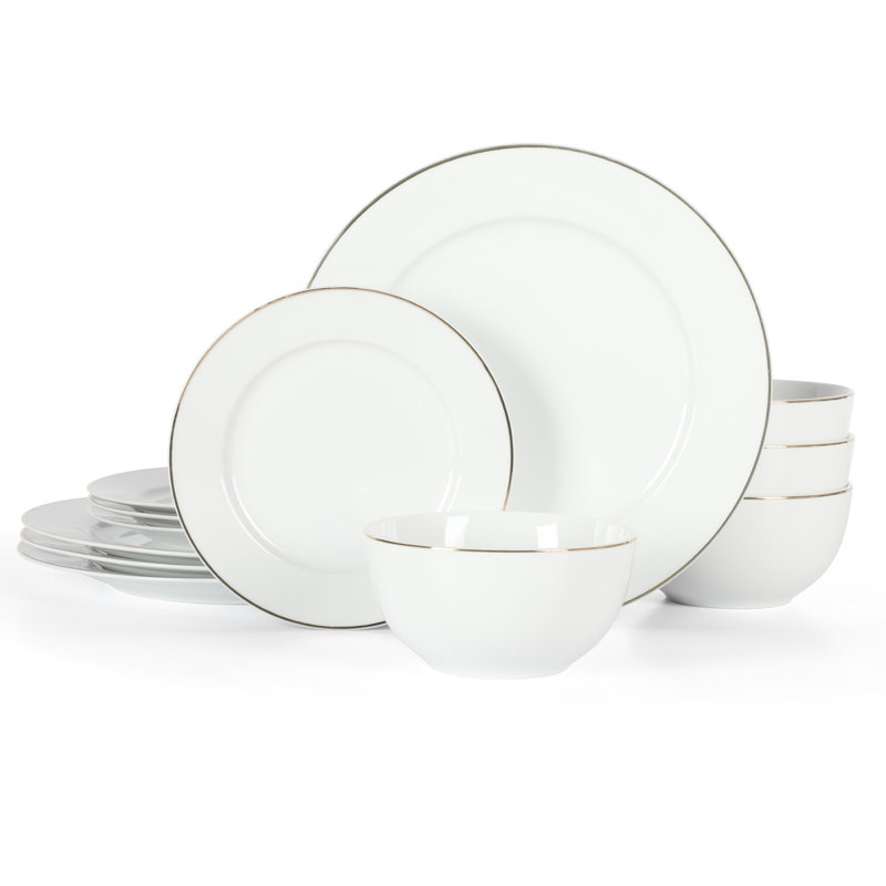 Ensemble de grandes assiettes et bols en porcelaine cuite Martha Stewart Gracie Lane