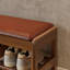 Banc à chaussures de rangement en bois massif avec options de coussins en cuir et lin-772464296-772464279-780432154