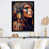 Impression noire sur toile encadrée
