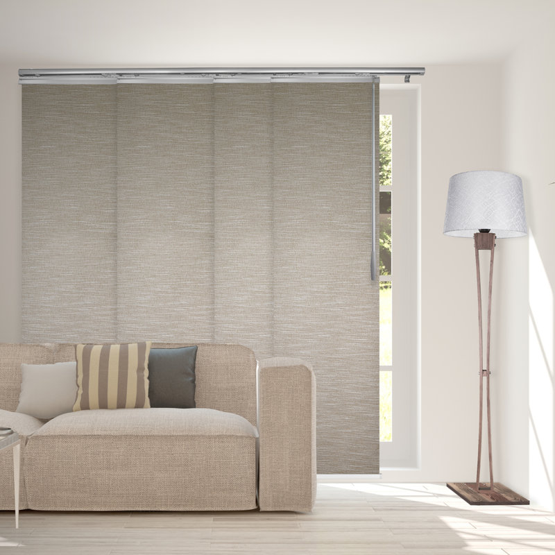 Oat Single Rail Blackout Panel Track Extendable, Panel width 23.5", 88"W x 94"L, Satin Nickel