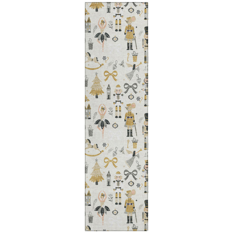 Tapis tissé à la machine Xhevrie, Tapis de couloir 2 pi 3 po x 7 pi 6 po