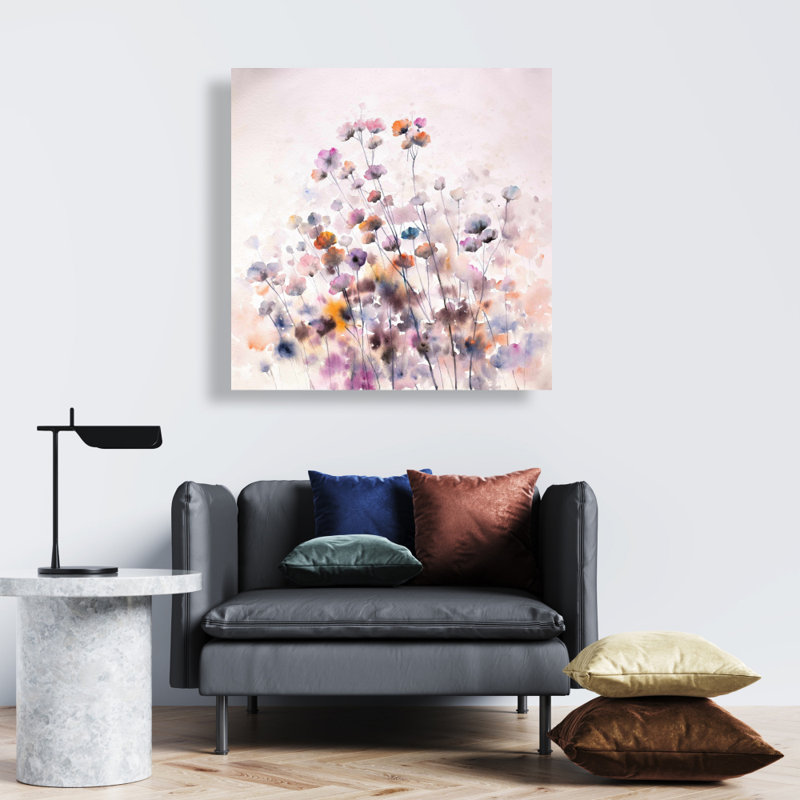 Fleurs sauvages romantiques sur toile | Art botanique Home Decor