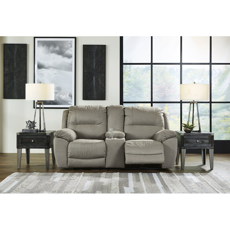Causeuse inclinable électrique avec console Bufus, Gris
