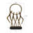 Family Figure Sculpture - 10.5x3x15.5" - Gold