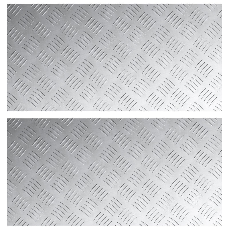 Silver Metal 0.2 Cm Non-Slip Stair Treads, Rectangle 40cm x 80cm