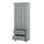 Grande armoire de rangement avec deux tiroirs pour la salle de bain ou le bureau, tablettes réglables, matériau en panneau de fibres à densité moyenne-1270680829