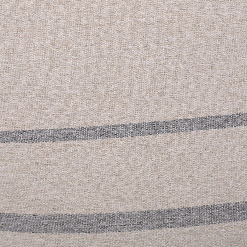 Pouf rond 5 pieds rayé gris naturel