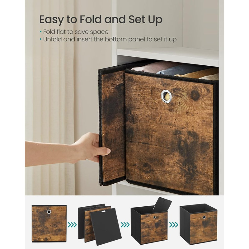 8 Pack Foldable Fabric Storage Cubes – Storage Bins For Closet, Bedroom & Living Room Organization