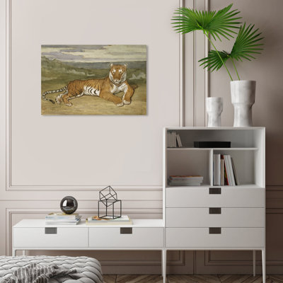 Reproduction d'art sur toile, Antawan d'Antoine, Louis Louis Barye - Tiger at Rest