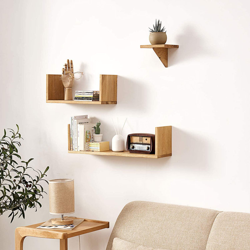 Barthelmess Wood Floating Shelf, 16.50cm H x 80.00cm W x 15.00cm D