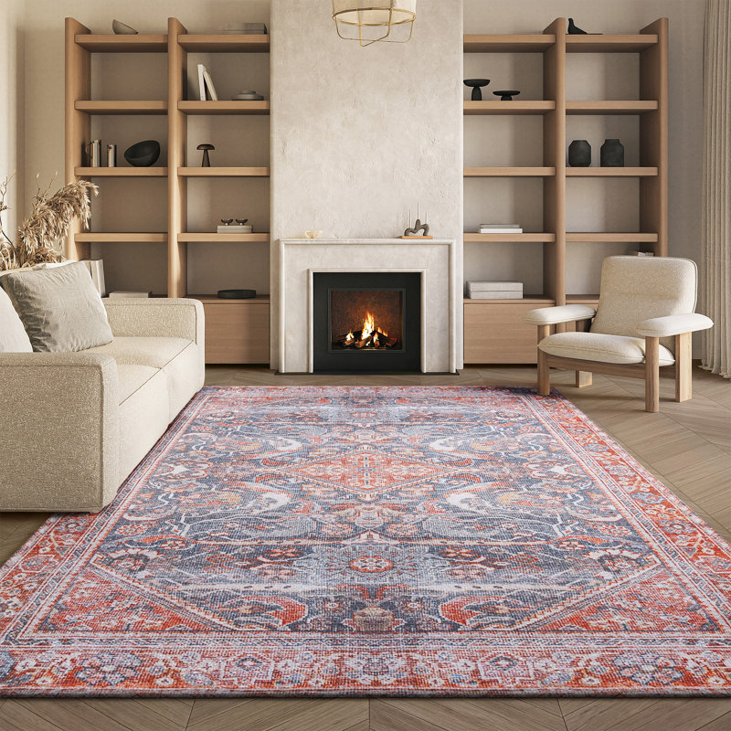 Tapis oriental gris / rouille Abdussamad, Rectangle 8 pi x 10 pi