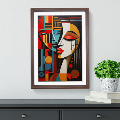 Lovers Constructivism Art - Framed Print