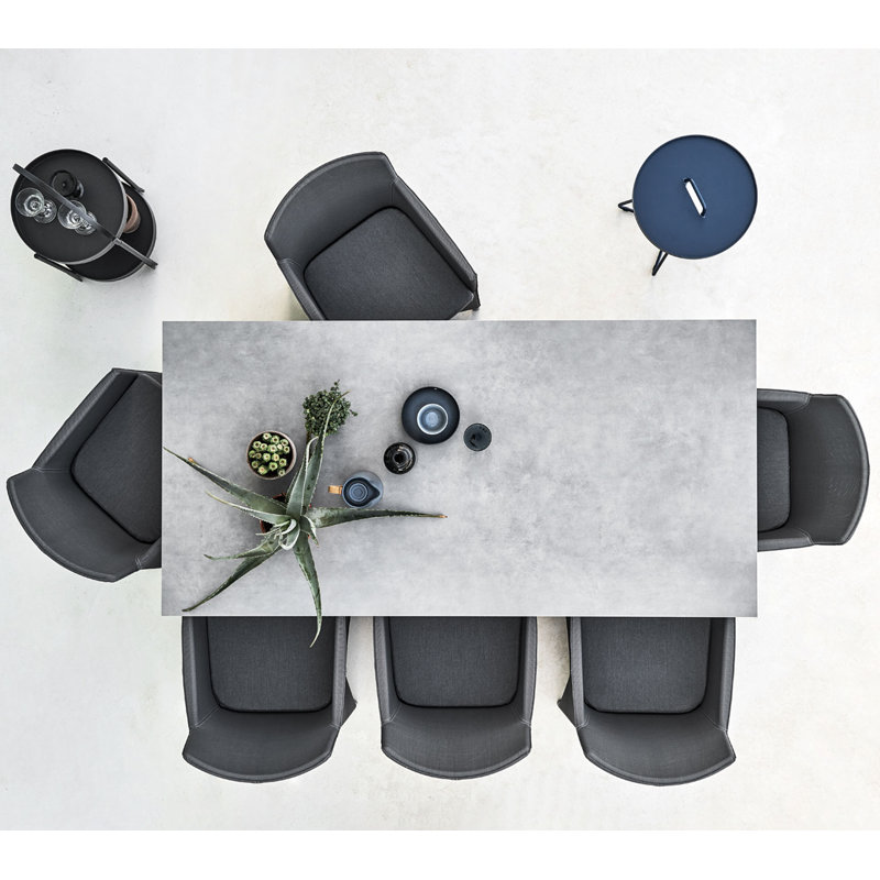 Drop Outdoor Dining Table, 39.4" W x 78.8" L x 29" H, Light Gray, Fossil Gray