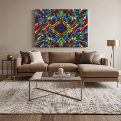 Op Art 44 Blue Canvas Wall Art