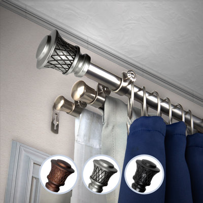 Alfreida Steel Adjustable Triple Curtain Rod