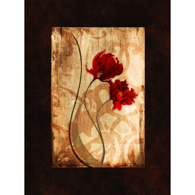 Motif floral épicé - reproduction sur toile tendue