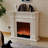Ivory White Landscape Electric Fireplace-108051583