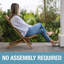 Chaise de patio en bois massif Bronzavia