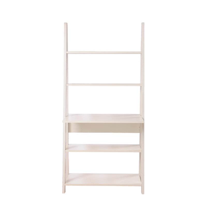 Gardi 175.5cm H x 64cm W Ladder Bookcase, White, 84.2 cm x 17.5.4 cm x 36.7 cm