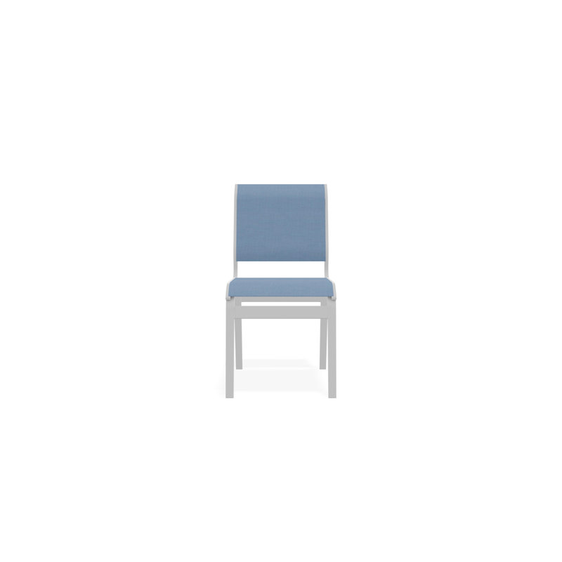 Chaise sans accoudoirs Aruba II, Blanc, Ciel