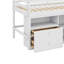Lit mezzanine simple avec 4 tiroirs, armoire et tablettes-1029328836