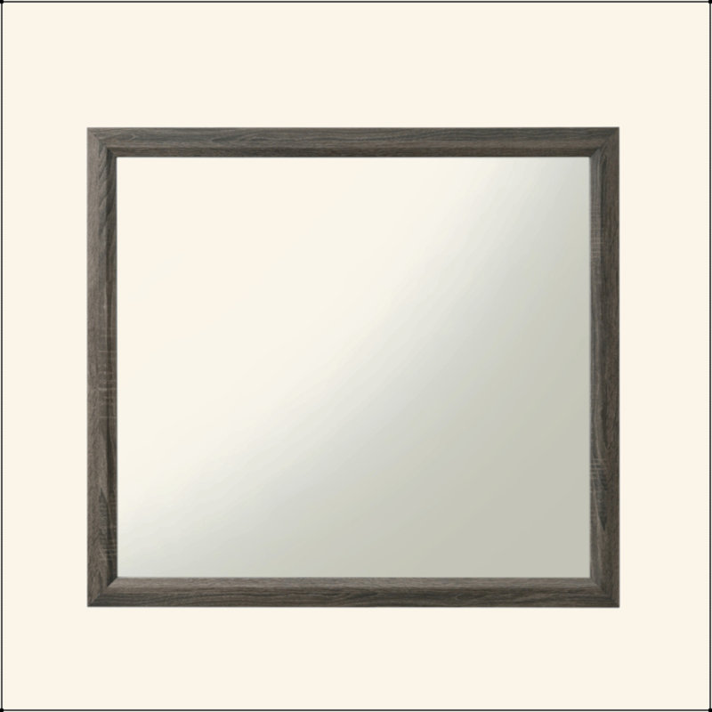 Rectangular Wood Trim Mirror – Non-Beveled Edge Minimalist Design, Versatile for Modern/Traditional Décor, Ideal for Bedroom/Entryway/Bathroom