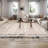 Modern Bordered Area Rugs Living Room Distressed Carpet Non Slip Low Pile Accent Rug for Dining Room Home Office Nursery-1409592617-1409592626