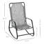 Chaise berçante en tissu d'acier durable, style moderne pour patio et porche