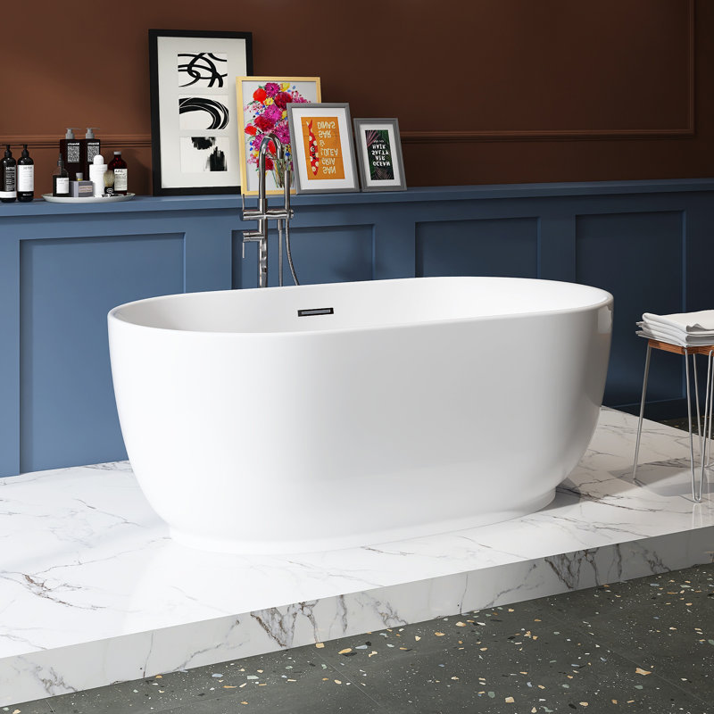 Baignoire de trempage autoportante en acrylique 60 po