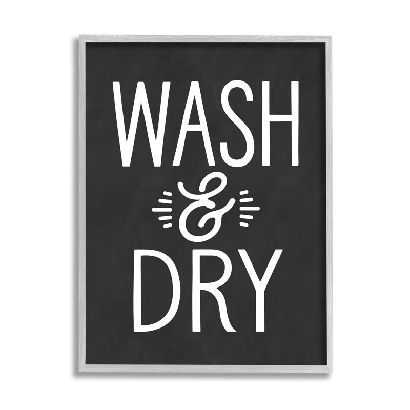 «Wash And Dry», phrase de nettoyage rétro, Estampe numérique Farmhouse, H 20 po x l 16 po