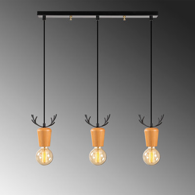 3 - Light Black Kitchen Island Pendant