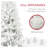 HOMCOM 6ft Tall Artificial Christmas Tree, Unlit Xmas Tree with 1000 Branch Tips, Auto Open, Steel Base, Holiday Décor for Home Office, White