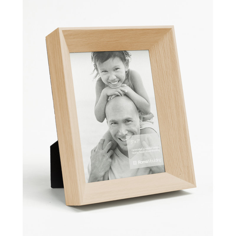 Cadre pour photo simple en bois embossé, 5" x 7", Naturel
