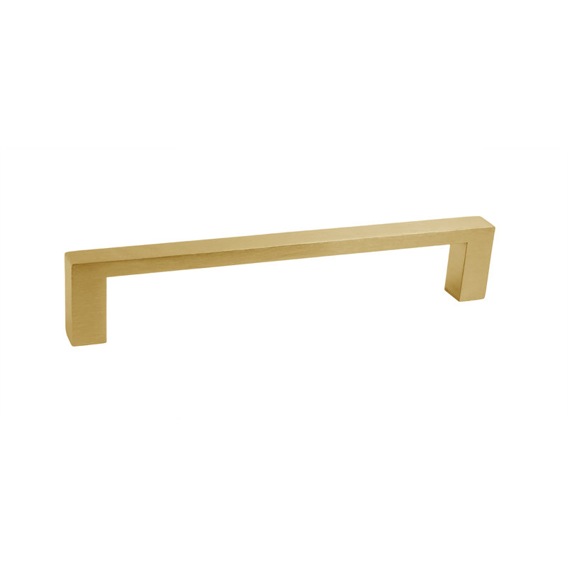 Cabinet Center to Center Bar Pull, Satin Brass, 5 7/8"