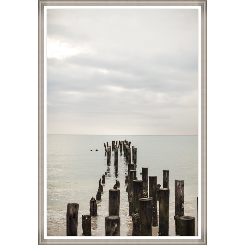 Pylons, Glass Frame, White, 58" H x 40" W