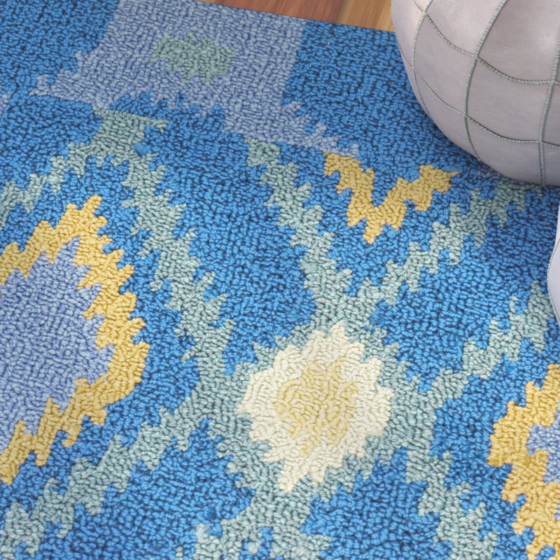 Bowden Hand Hooked Performance Southwestern Rug, Rectangle 8' x 10'