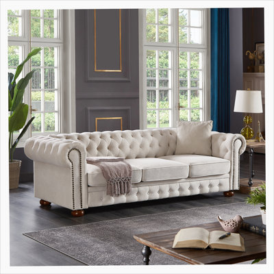 Gurnaik Upholstered 3-Seater Sofa