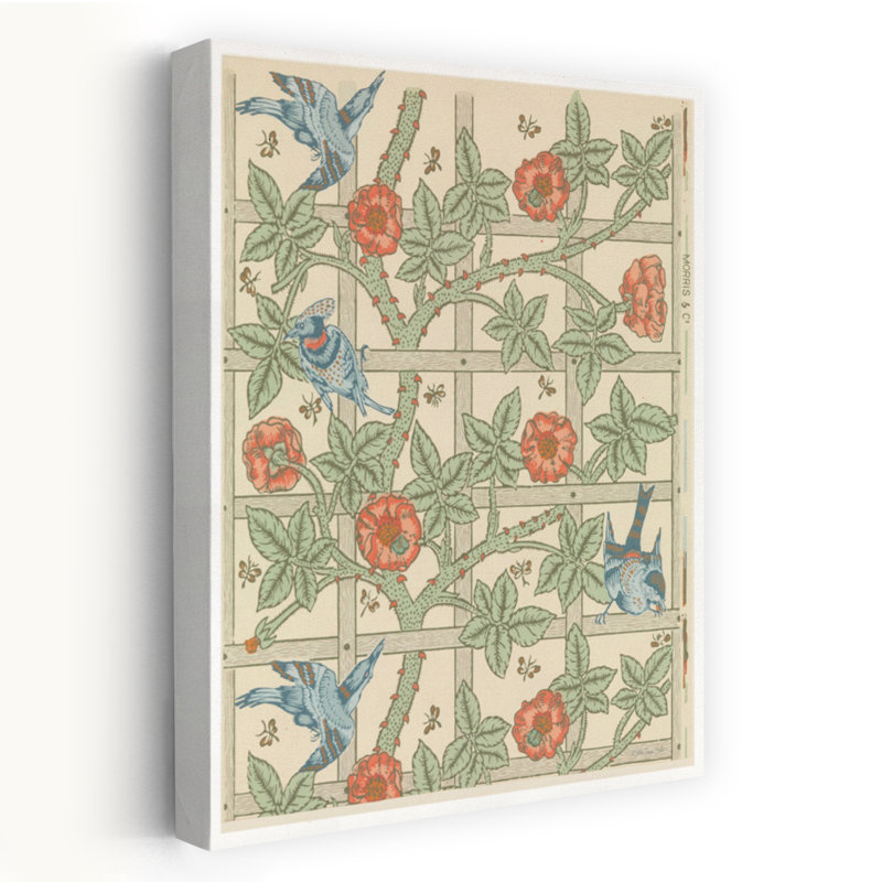 Oiseaux sur treillis - Art floral, H 24 po x l 16 po