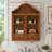 Solid Wood Wall Cabinet with Elegant Wave-2145646152